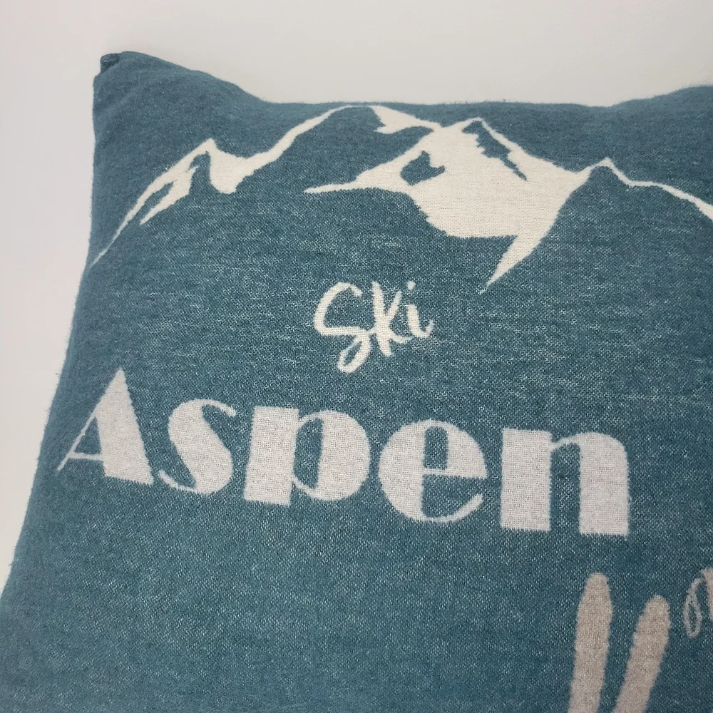 David Fussengger Aspen Ski Decorative Pillow The Alpine Chalet